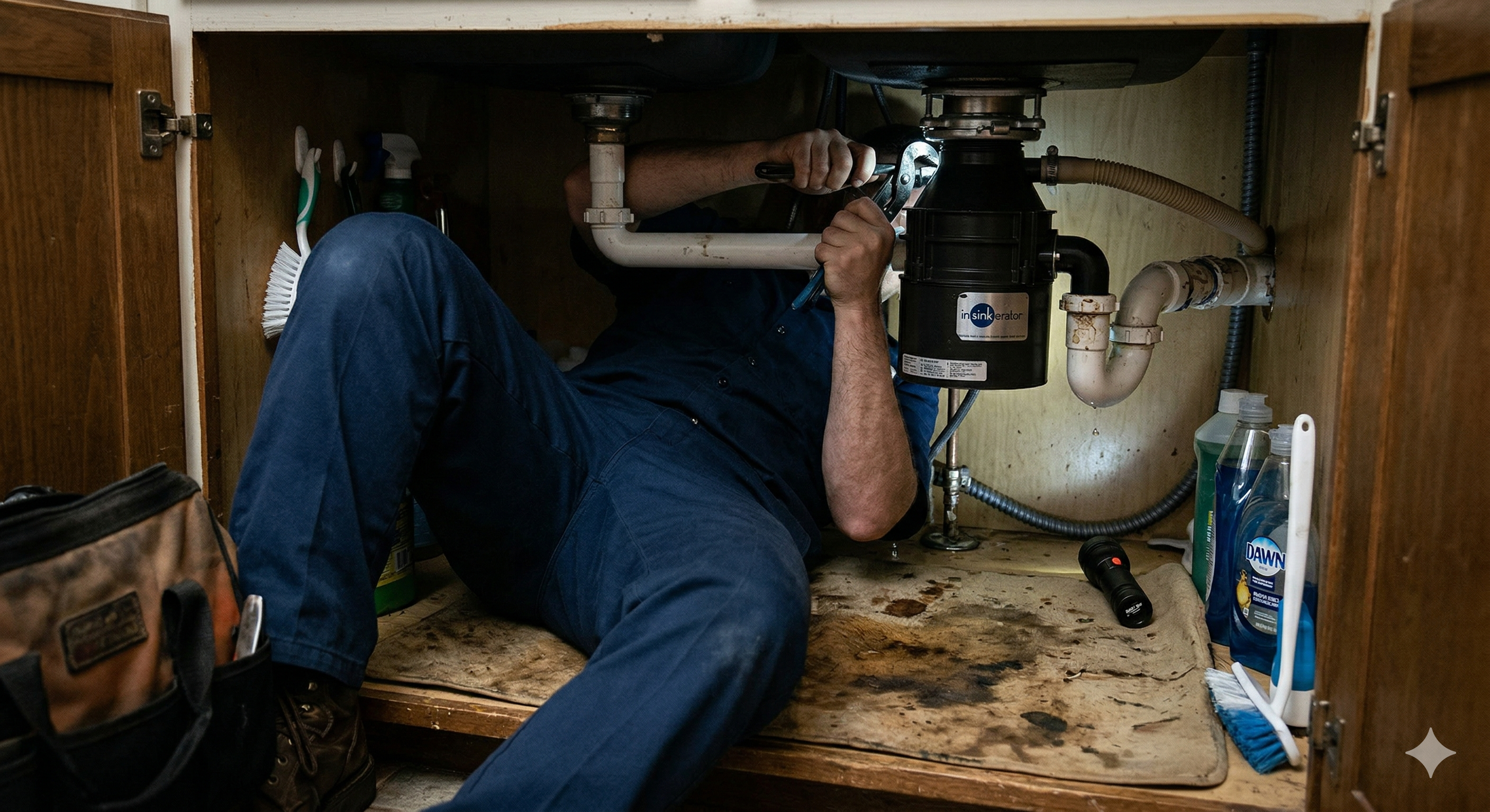 Professional plumber servicing water heater in Federal Way